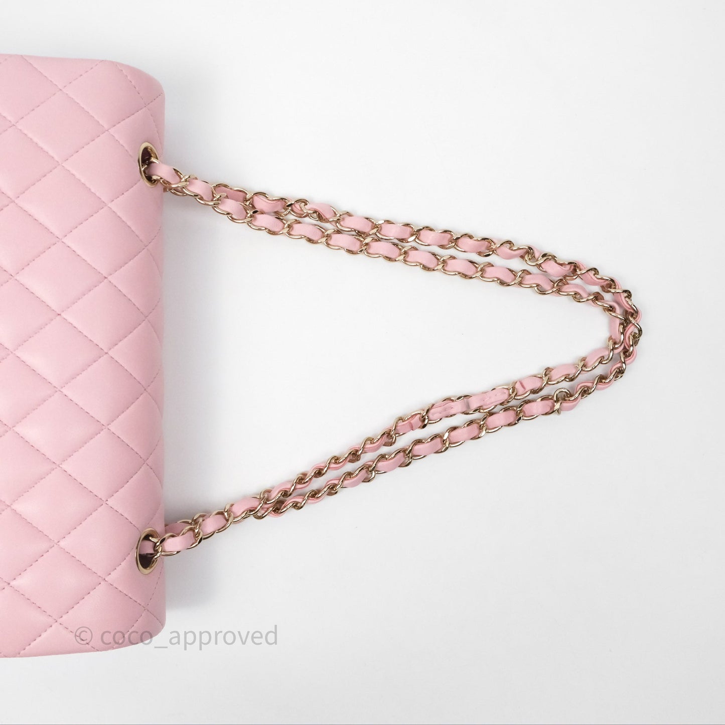 Chanel Classic M/L Medium Flap Quilted Pink Lambskin Gold Hardware
