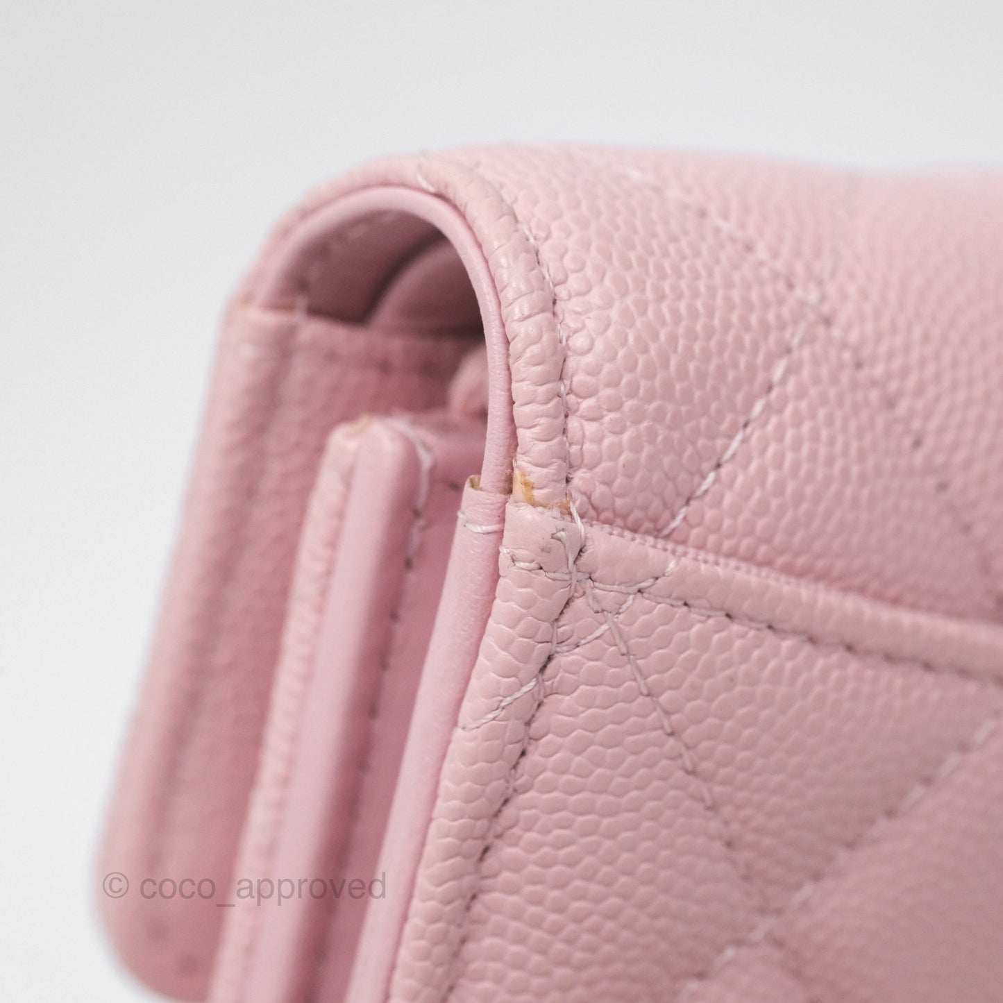 Chanel Classic Short Flap Wallet Pink Caviar Gold Hardware