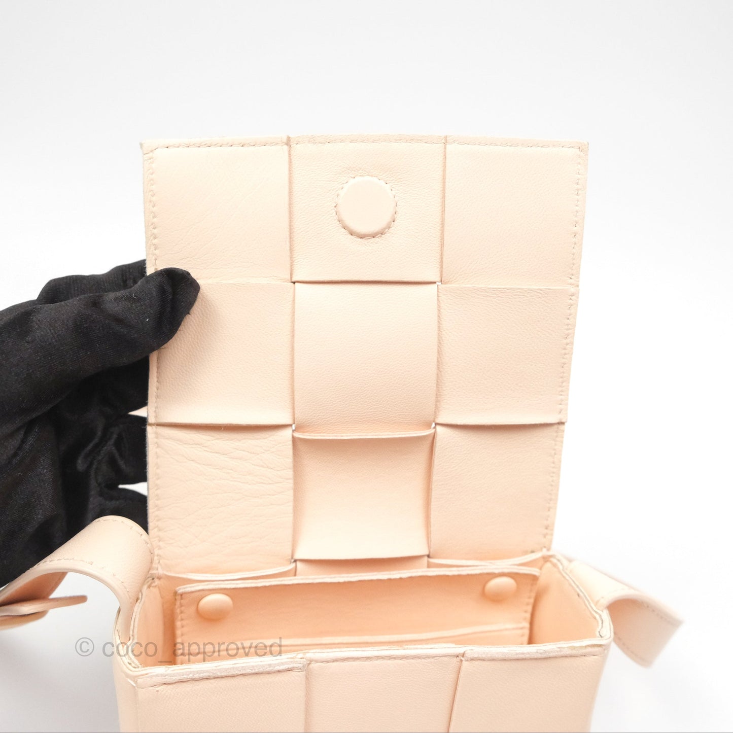 Bottega Veneta Intreccio Cassette Mini Bag Melon Washed Lambskin