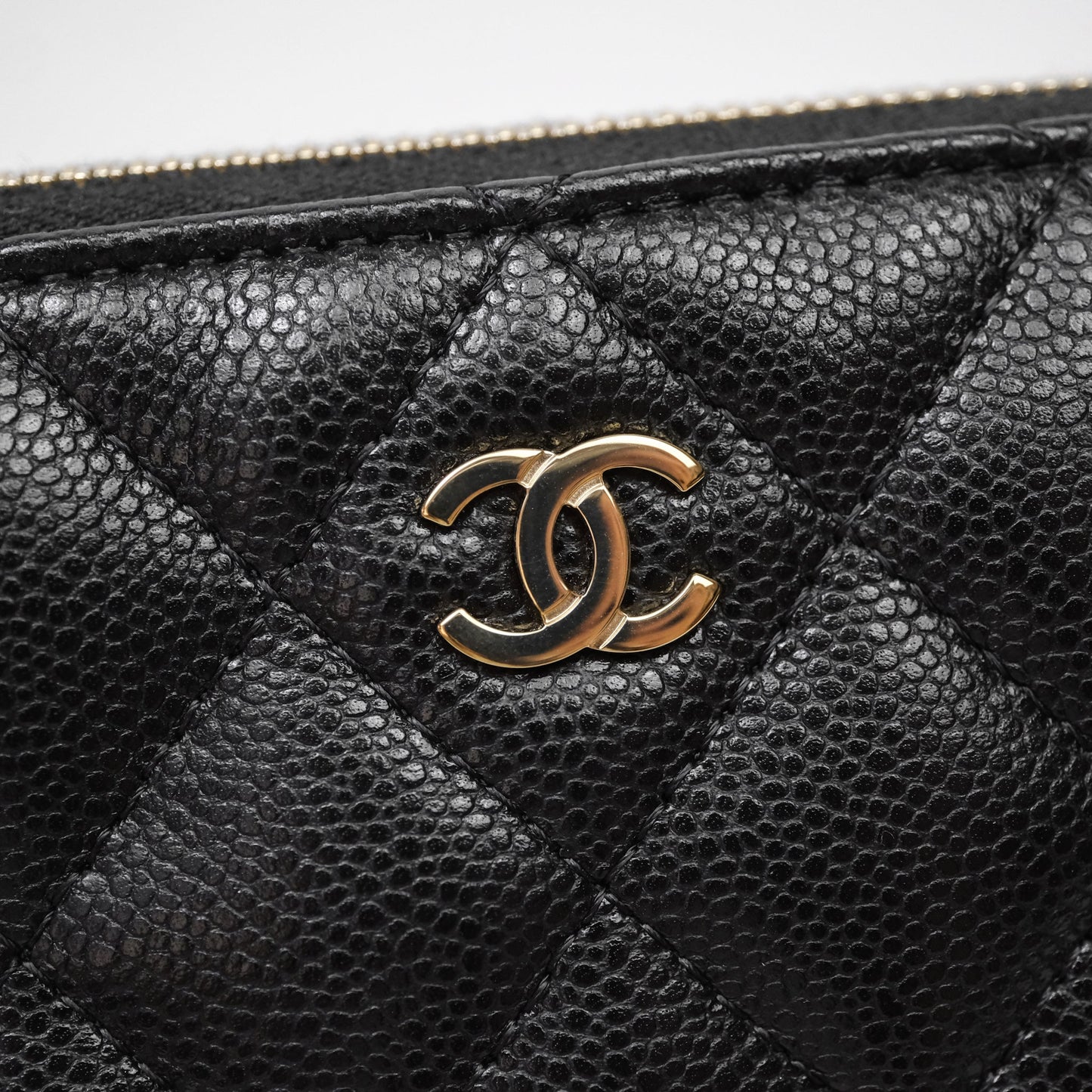 Chanel Clutch on Chain Black Caviar Gold Hardware