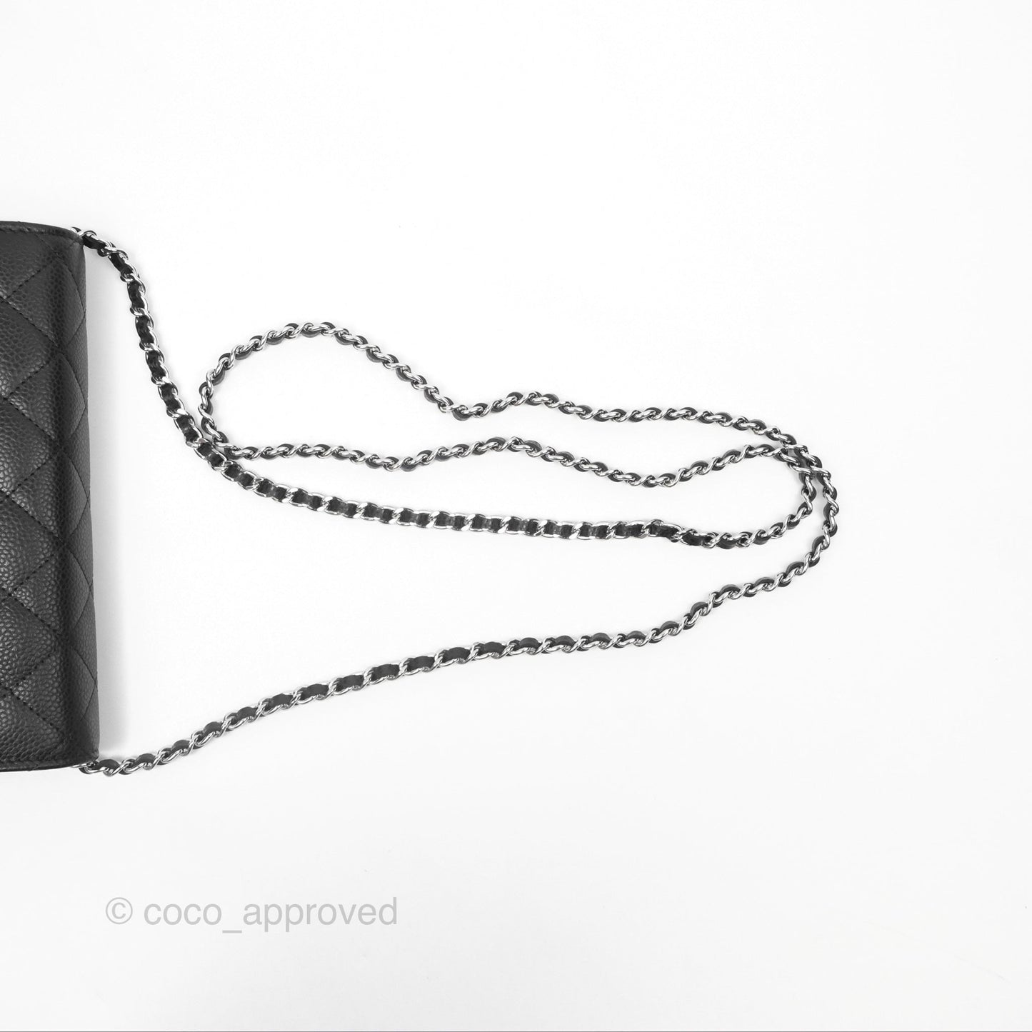 Chanel Quilted Classic WOC Black Caviar Silver Hardware