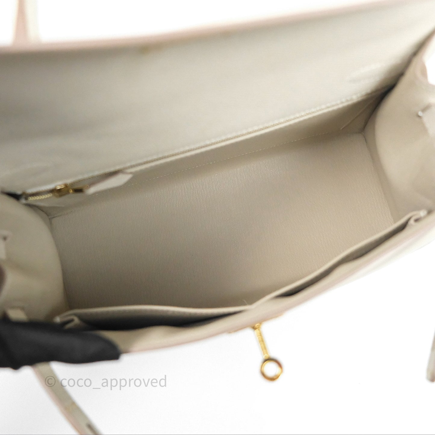 Hermès Kelly 28 Sellier Craie 10 Epsom Gold Hardware