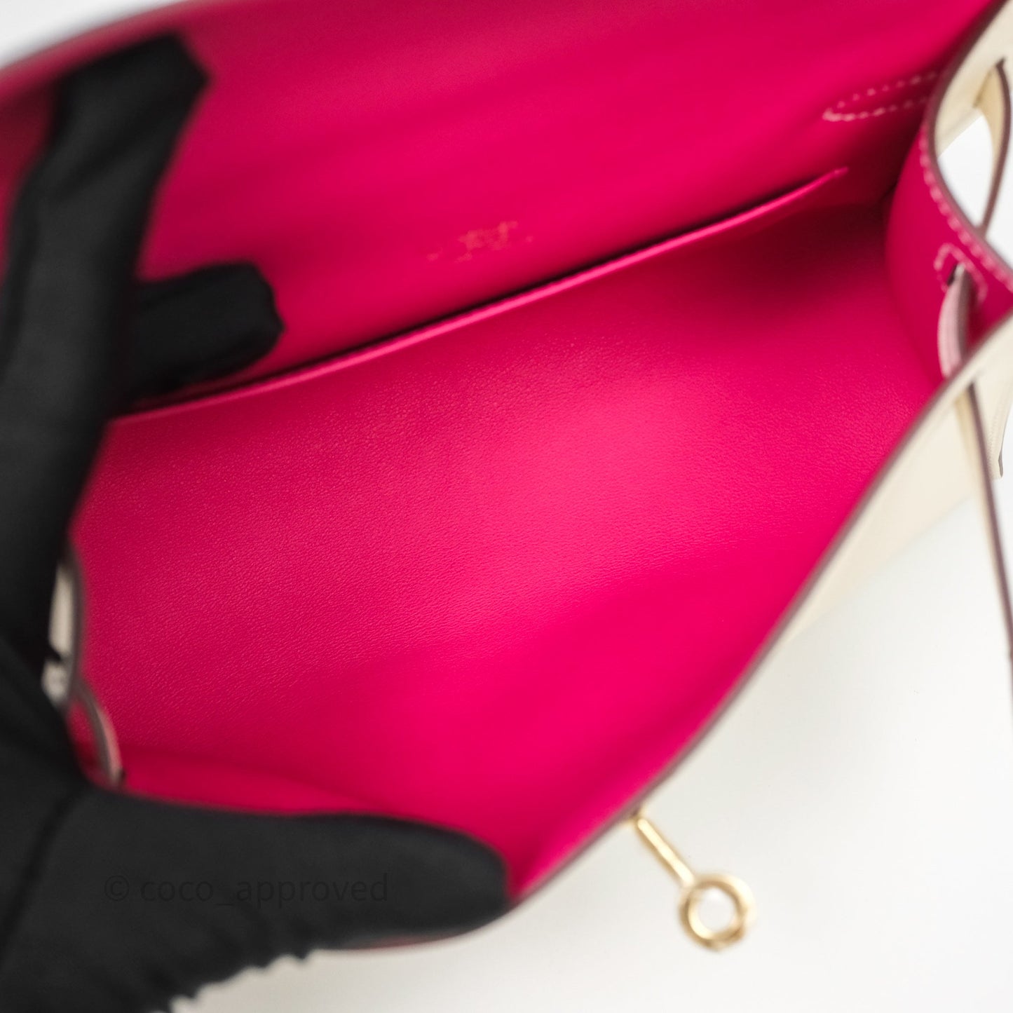 Hermès Kelly Pochette Nata Swift Pink Special Order Gold Hardware