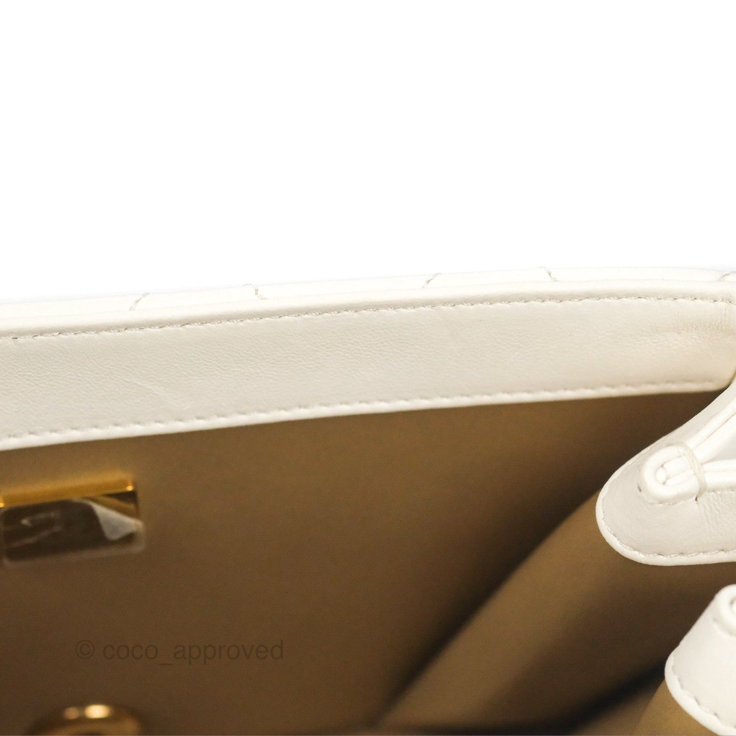 Chanel Mini Flap Bag with Enamel Charm Chain White Lambskin Gold Hardware