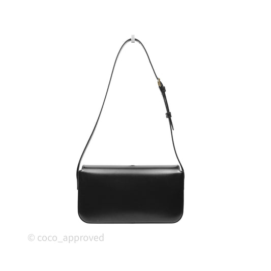 Celine Triomphe Shoulder Bag Black Calfskin