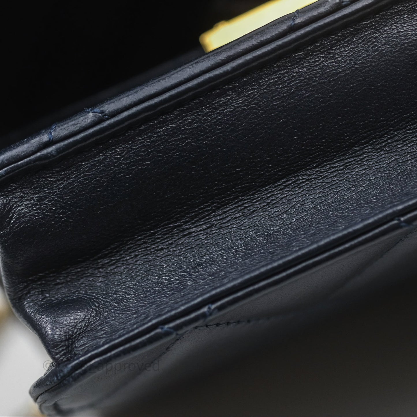 Chanel Golden Class Wallet on Chain WOC Navy Lambskin Gold Hardware