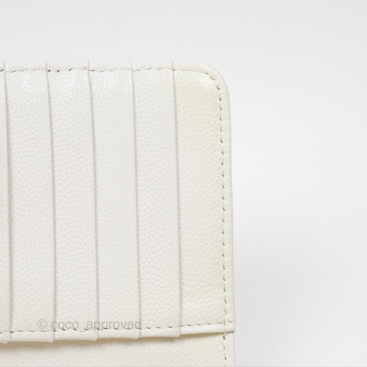 Chanel Quilted Mini Wallet on Chain WOC Ivory Caviar Gold Hardware