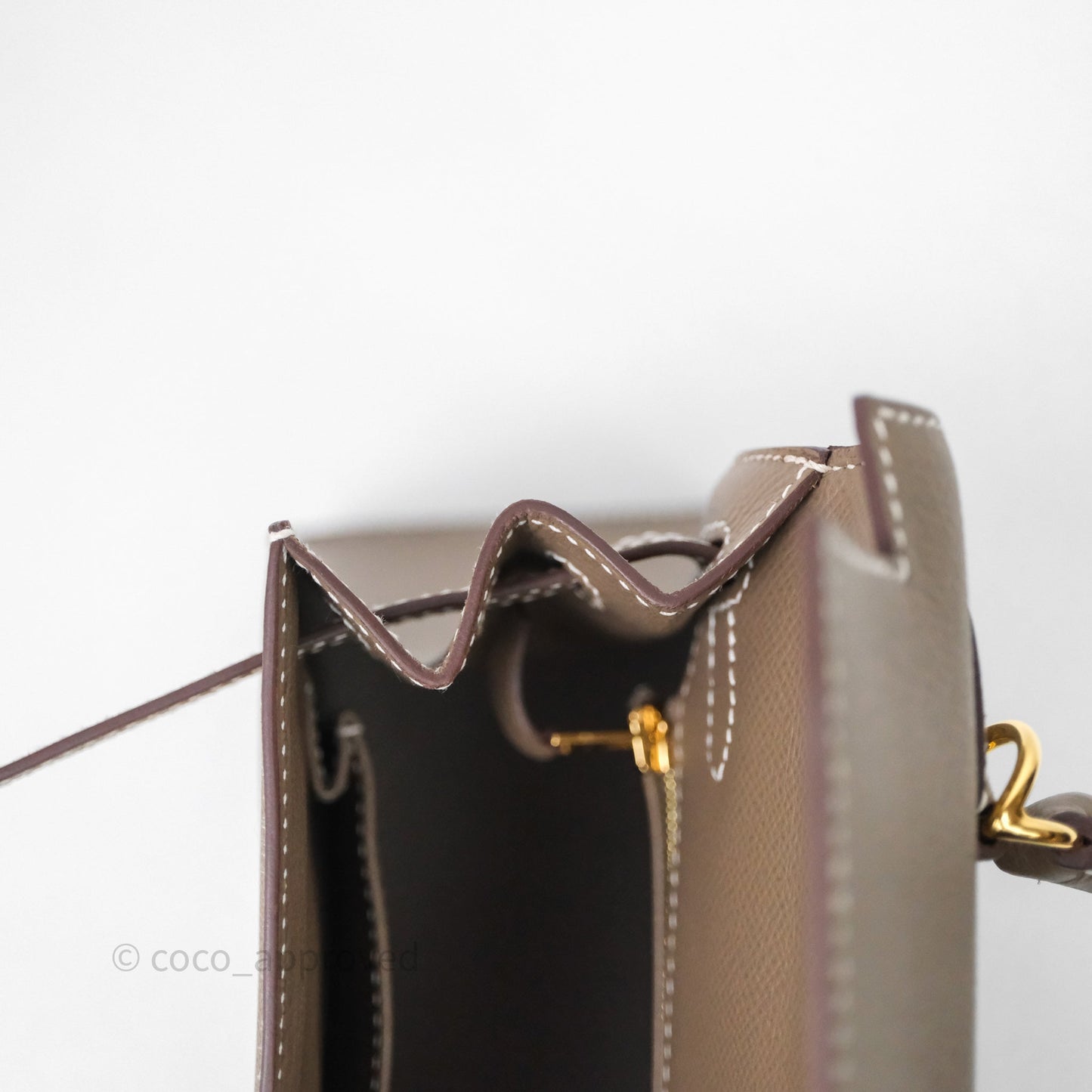 Hermes Kelly 25 Etoupe 18 Epsom Gold Hardware