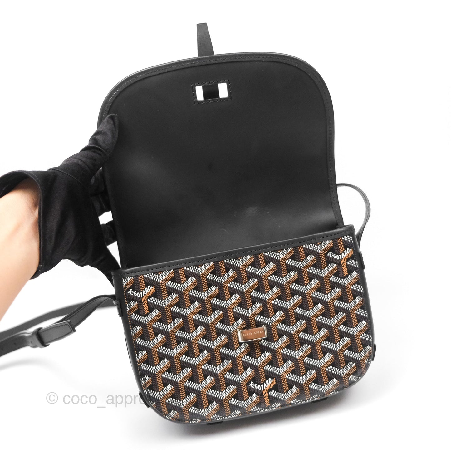Goyard Belvedere II PM Messenger Bag Black Goyardine