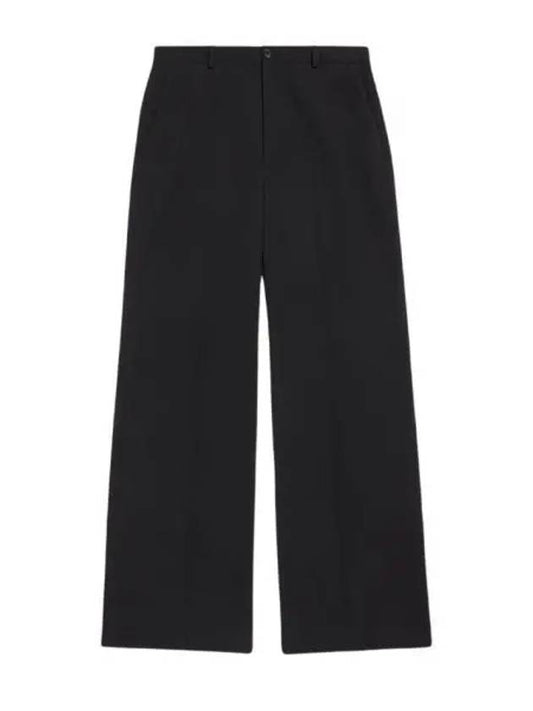 Luxury Balenciaga Regular Fit Tailored Wide Pans Black