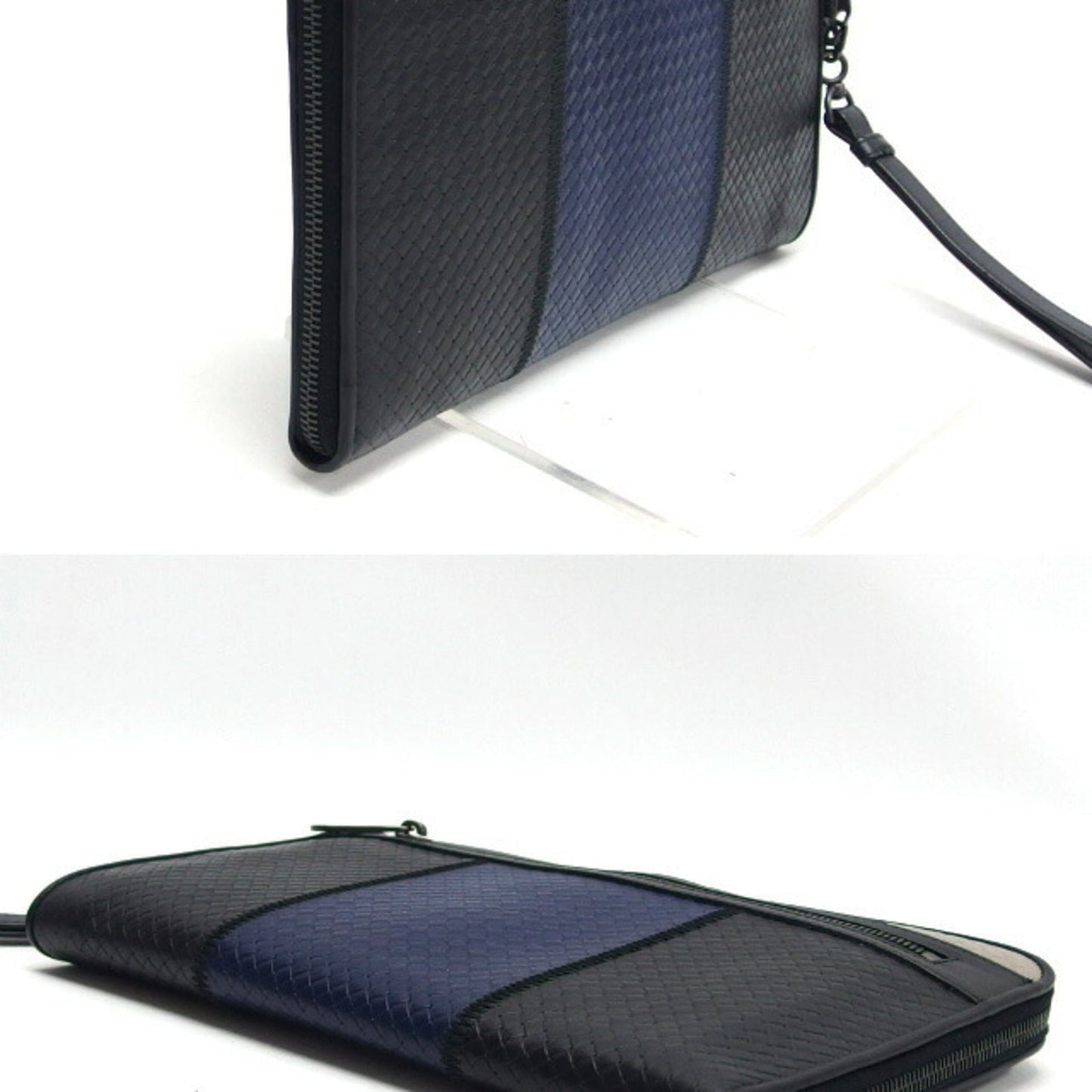 Luxury Bottega Veneta   blue Leather Clutch Bag ()