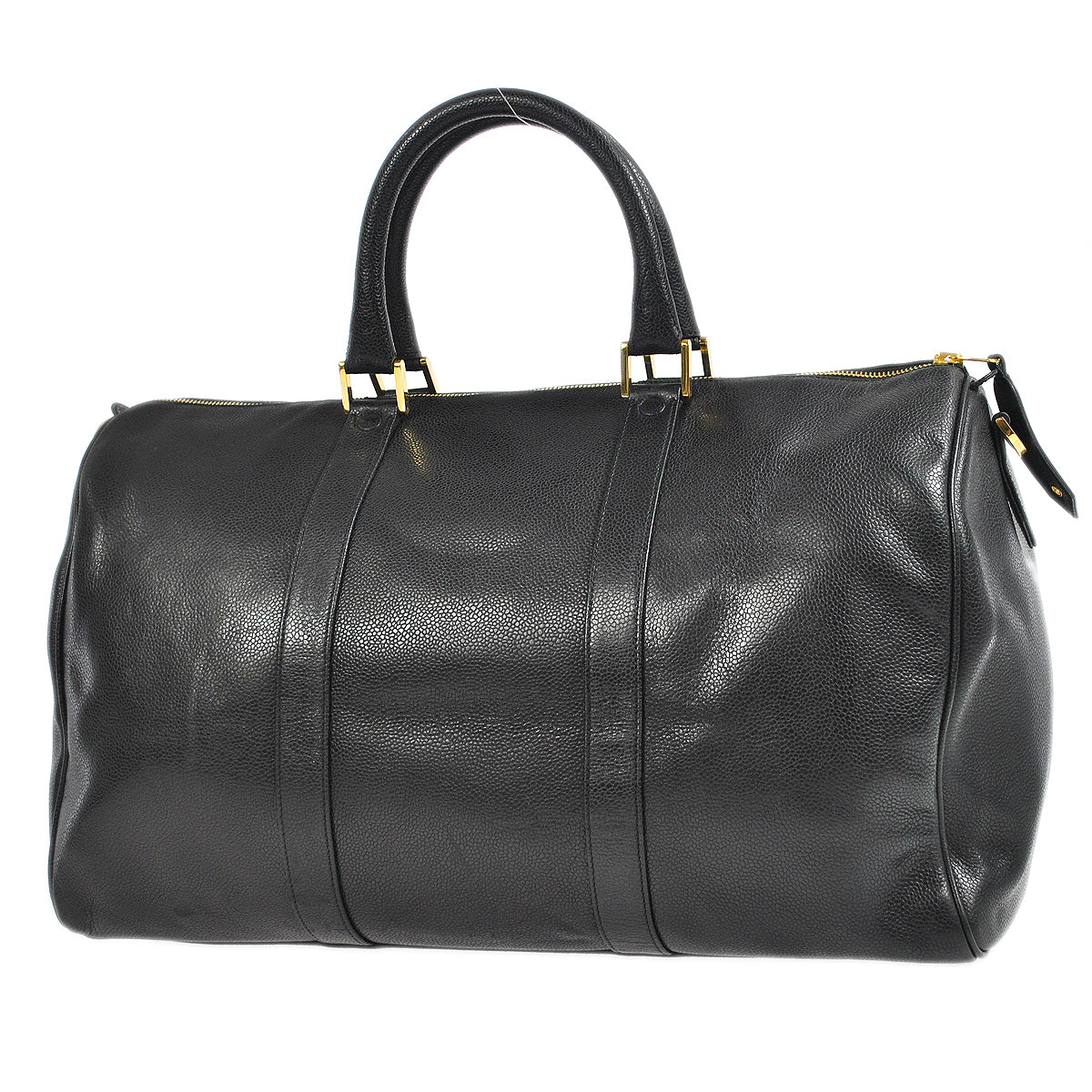 Luxury Chanel 1994-1996 Timeless Boston 45 Black Caviar