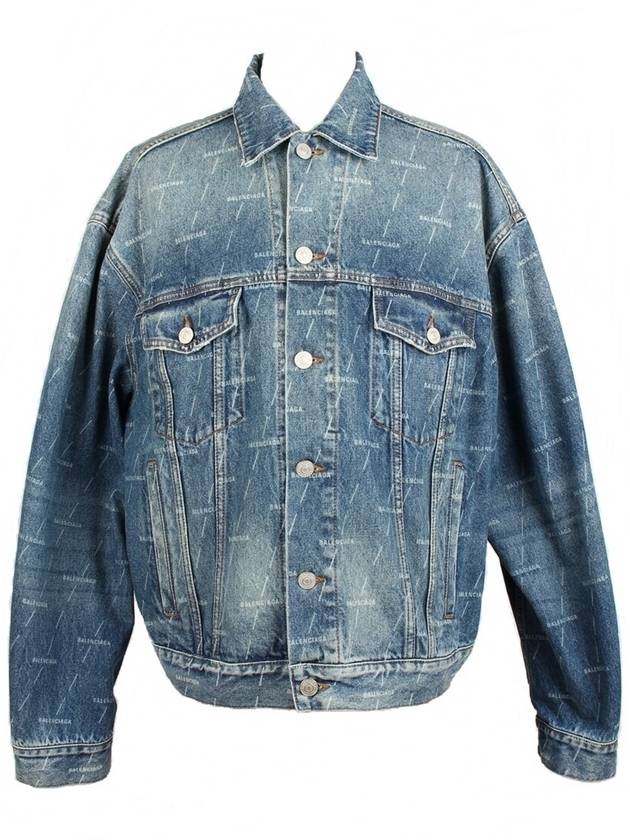 Luxury Balenciaga Multi logo denim jacket 50