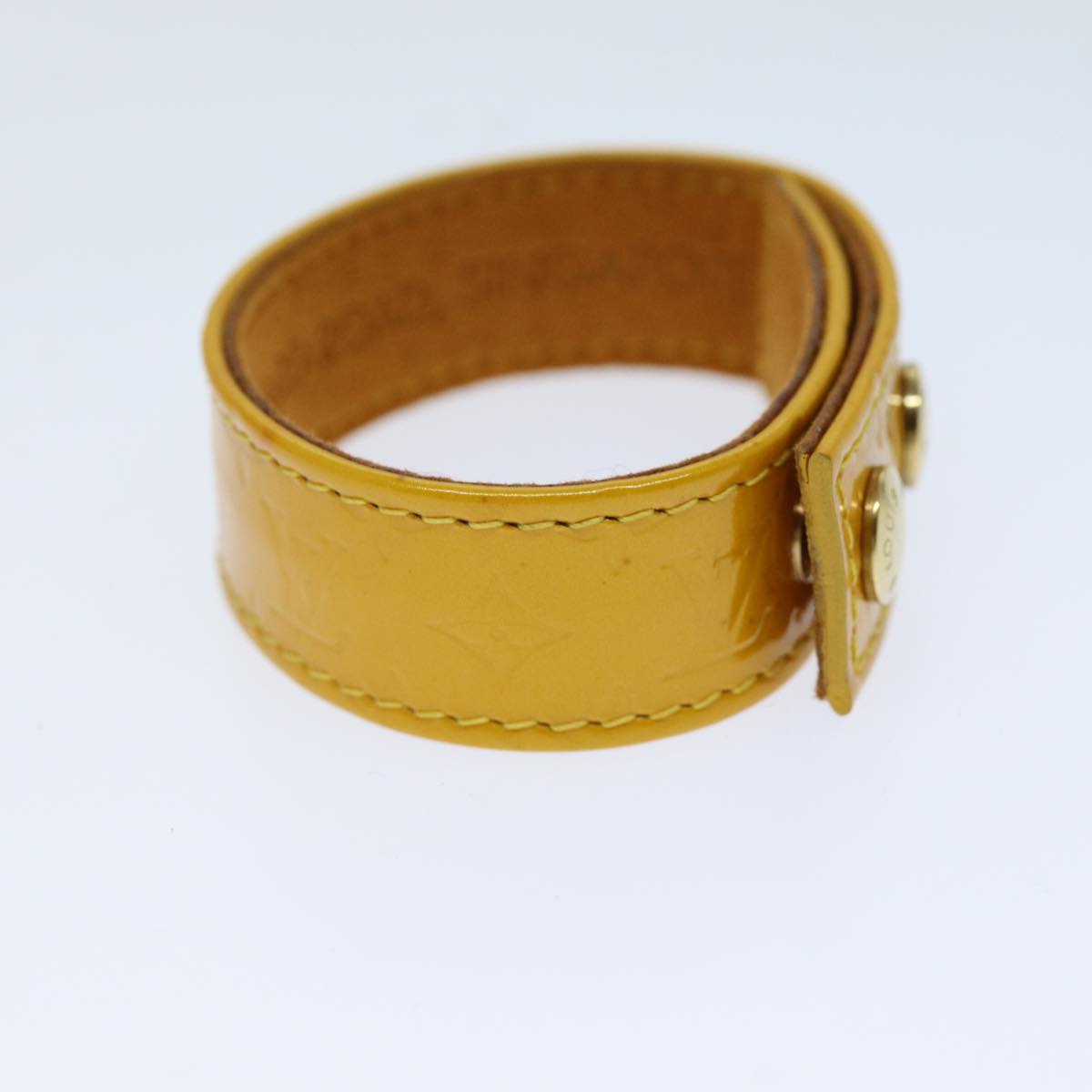 LOUIS VUITTON Monogram Vernis Bracelet 2003 Singapore Only Jaune LV 74007
