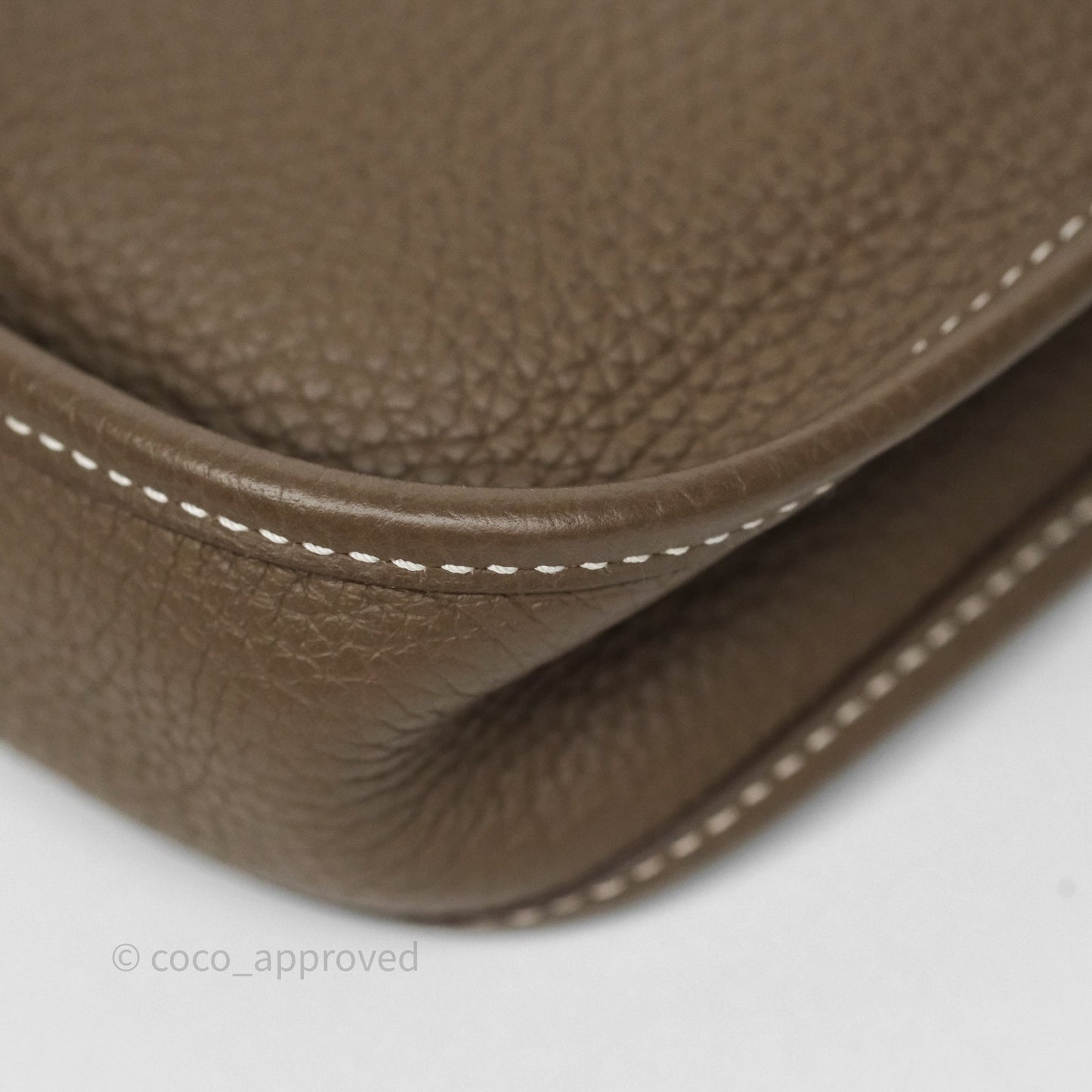 Hermès Mini Evelyne 16 Etoupe 18 Clemence Palladium Hardware