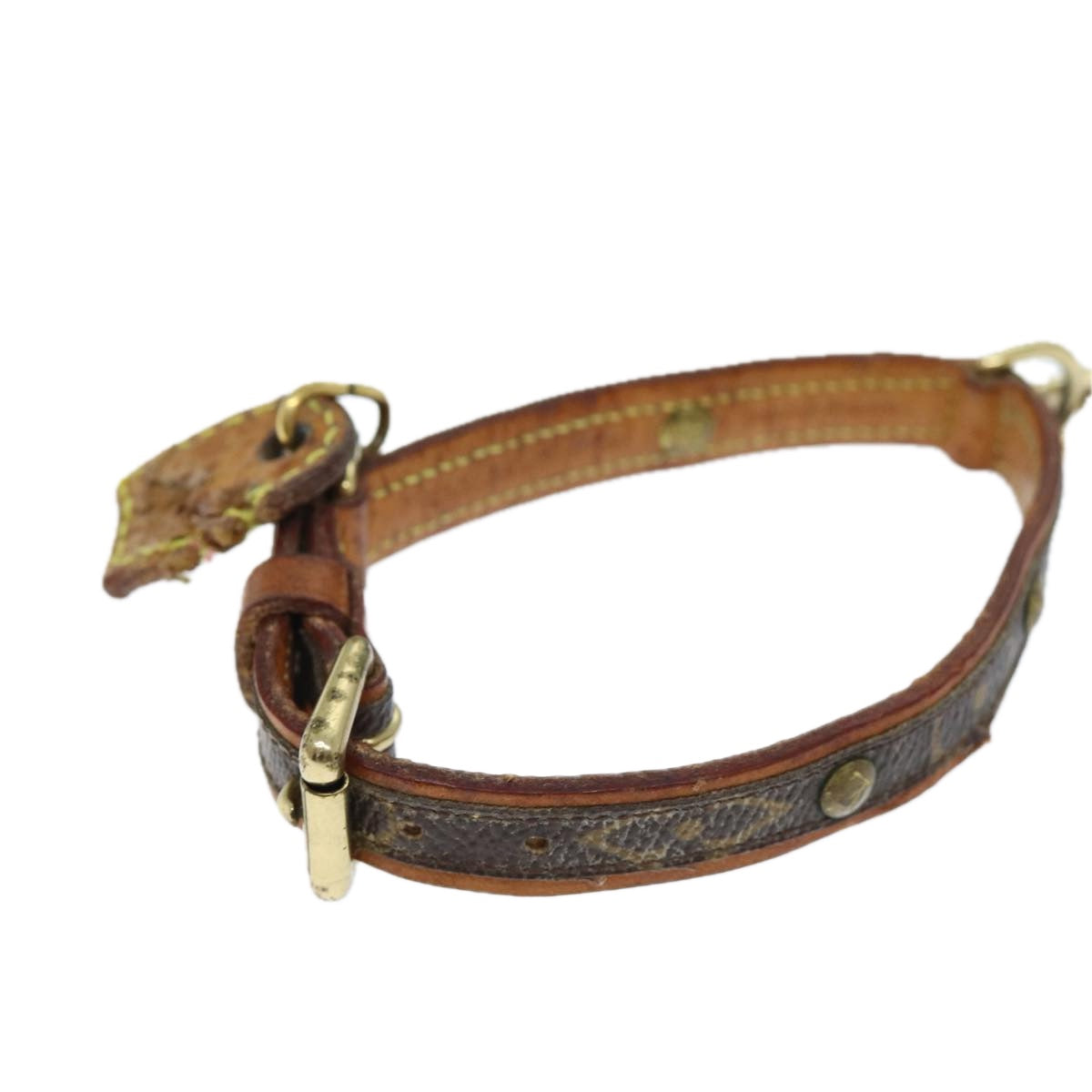 LOUIS VUITTON Monogram Less Baxter MM Dog Leash M58056 LV 74016