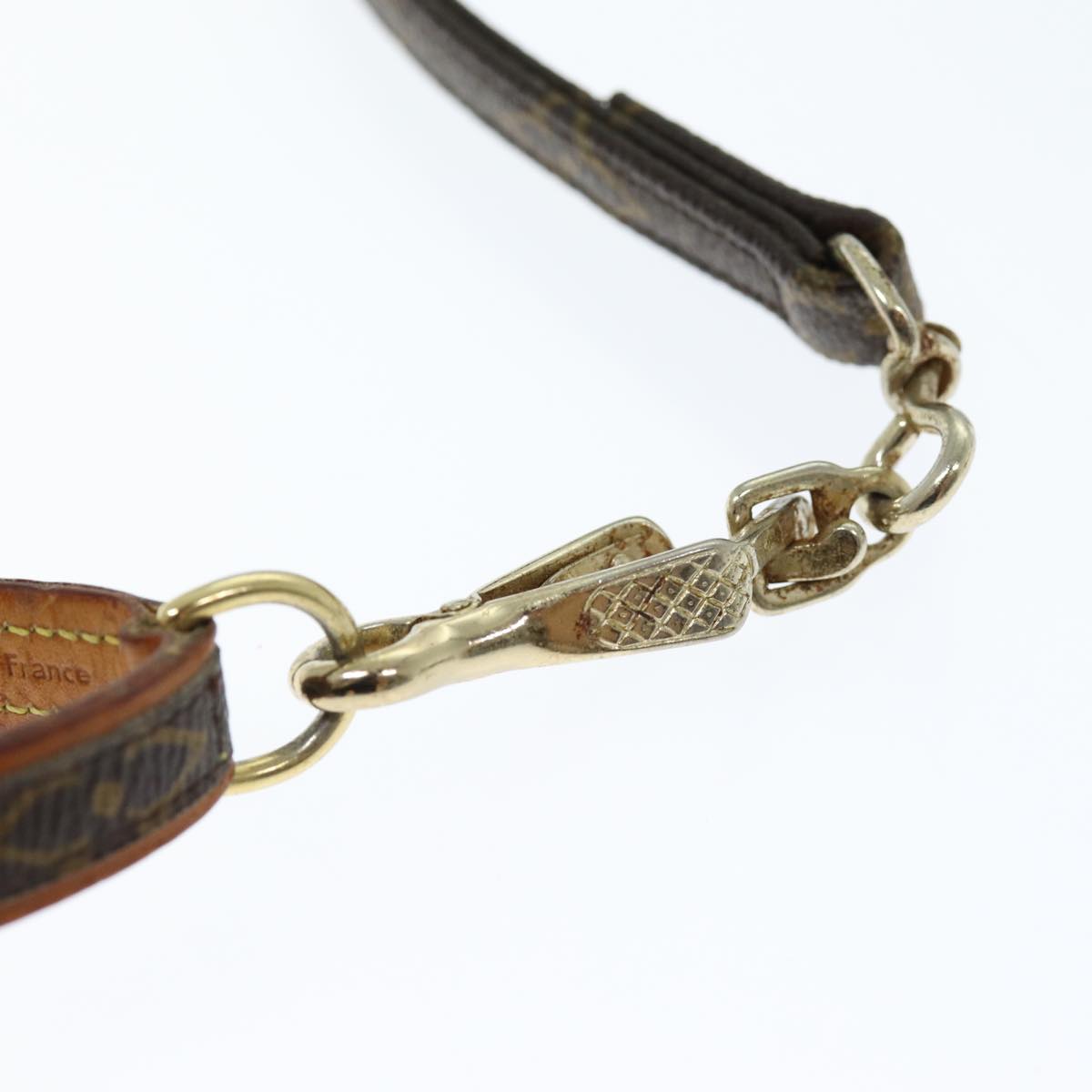 LOUIS VUITTON Monogram Less Baxter MM Dog Leash M58056 LV 74016