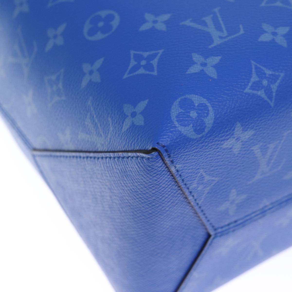 LOUIS VUITTON Taigalama Weekend Tote NM Tote Bag 2way Blue M31010 LV 74022S