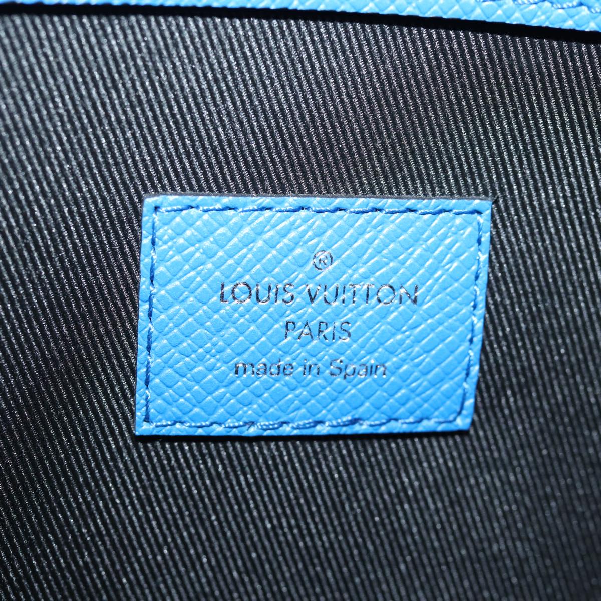LOUIS VUITTON Taigalama Weekend Tote NM Tote Bag 2way Blue M31010 LV 74022S