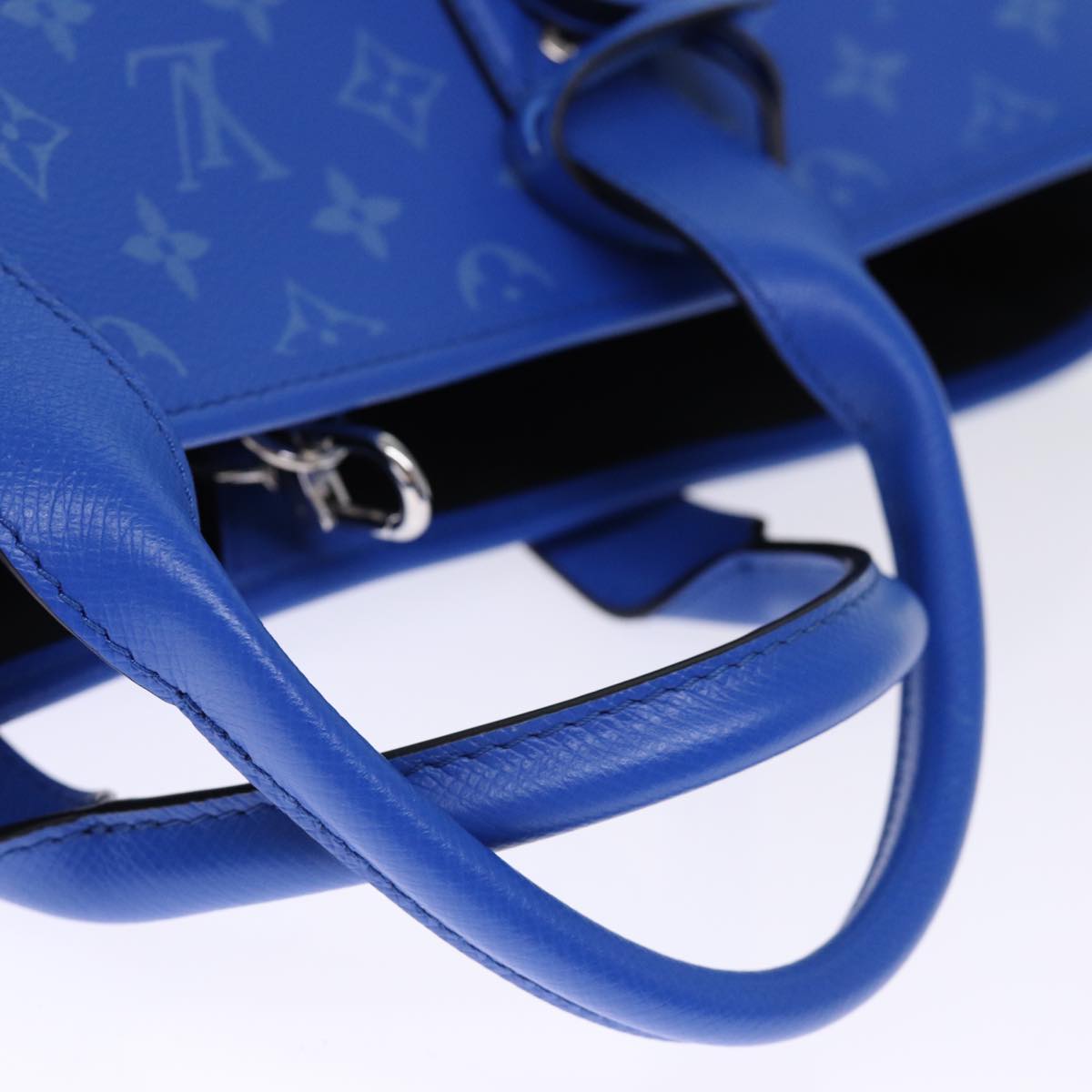 LOUIS VUITTON Taigalama Weekend Tote NM Tote Bag 2way Blue M31010 LV 74022S
