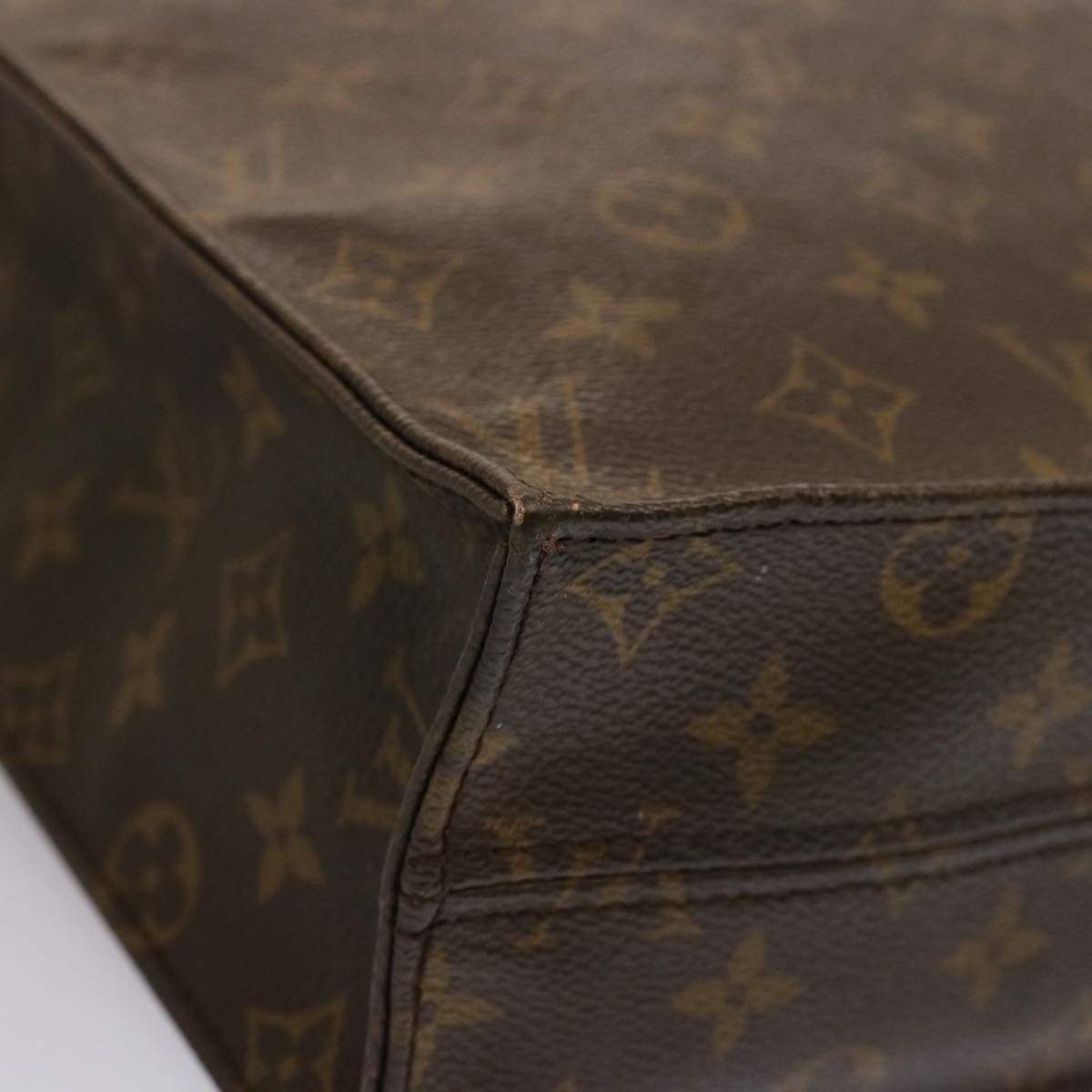 LOUIS VUITTON Monogram Sac Plat Hand Bag M51140 LV 74048