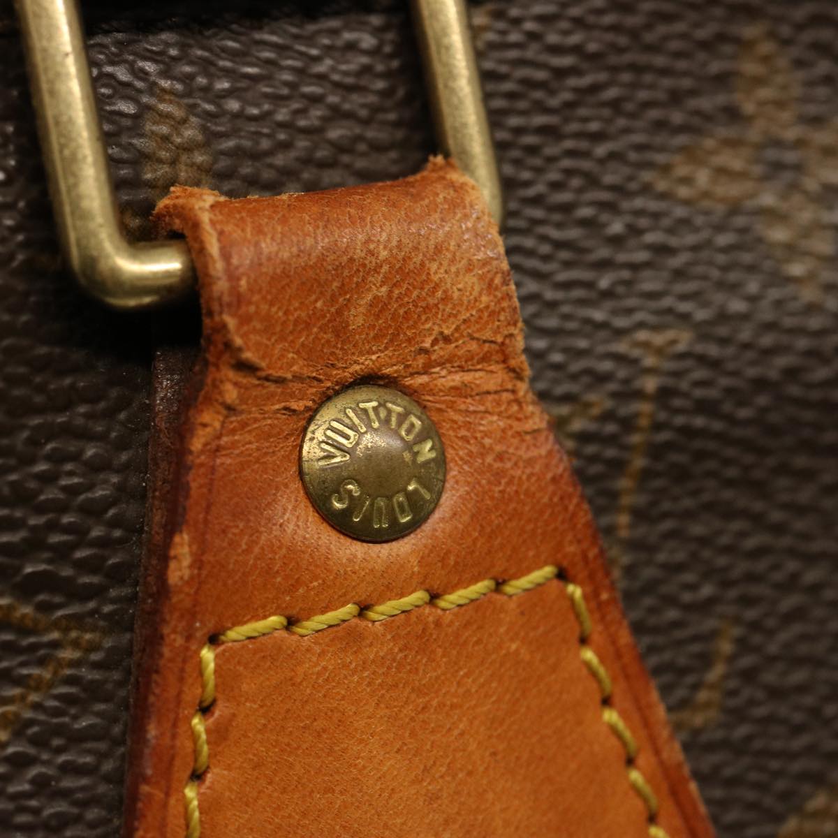 LOUIS VUITTON Monogram Sac Plat Hand Bag M51140 LV 74048