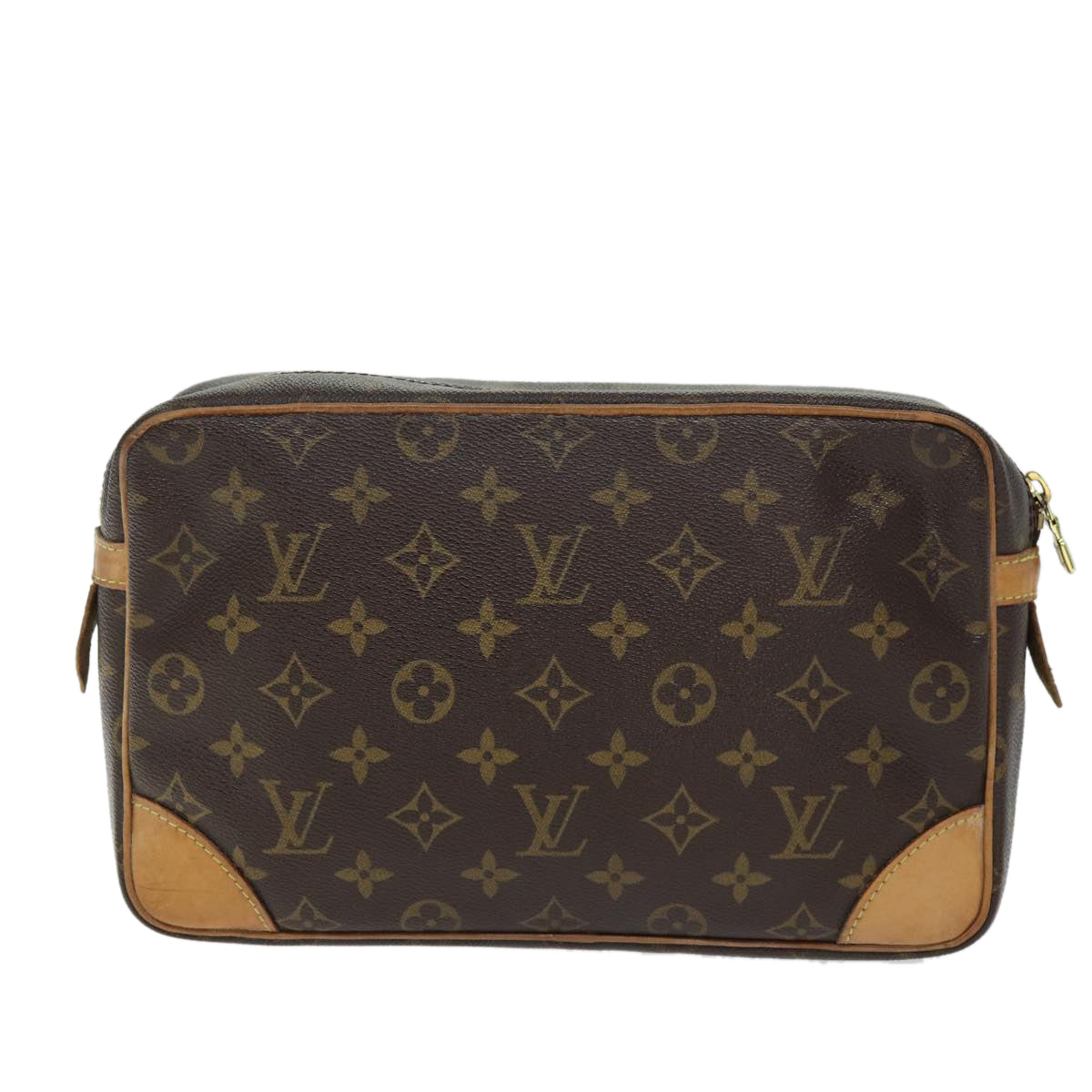 LOUIS VUITTON Monogram Compiegne 28 Clutch Bag M51845 LV 74054