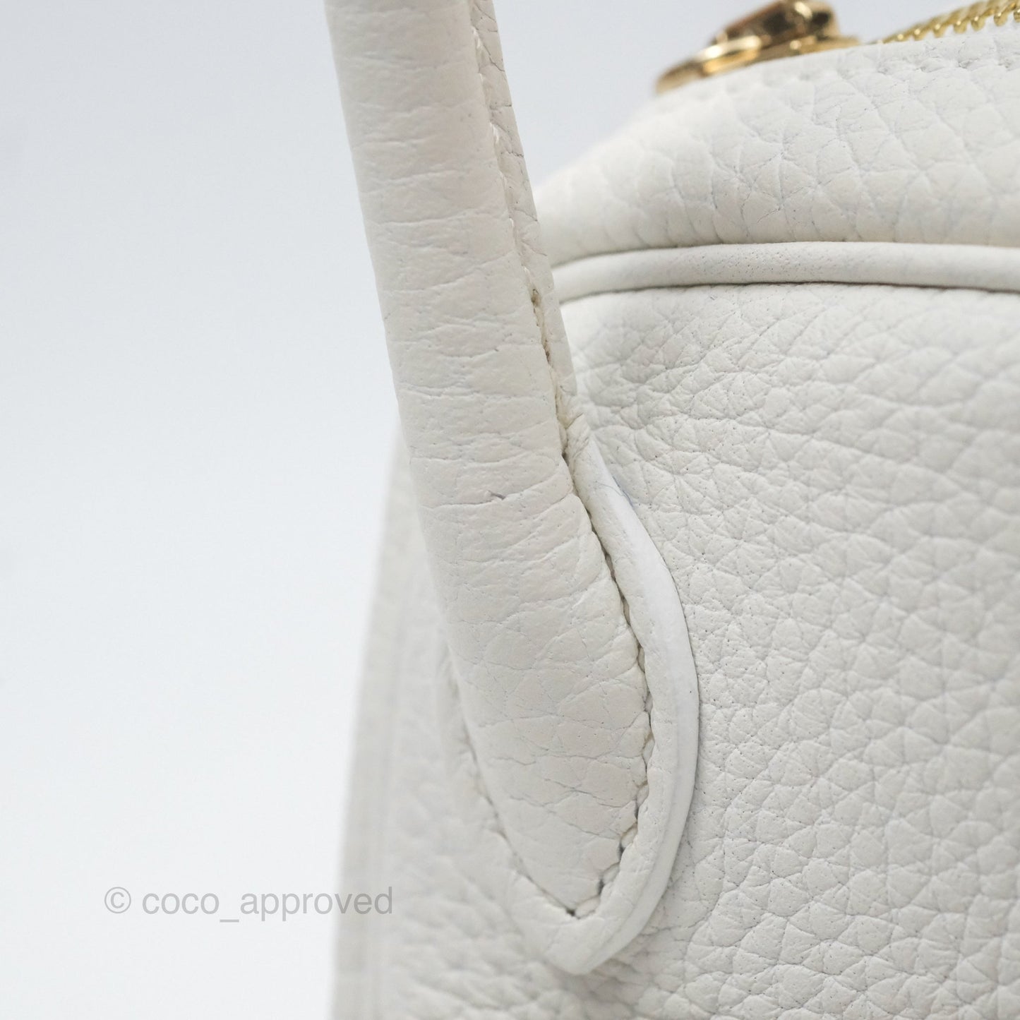Hermès Mini Lindy 20 New White 0U Clemence Gold Hardware