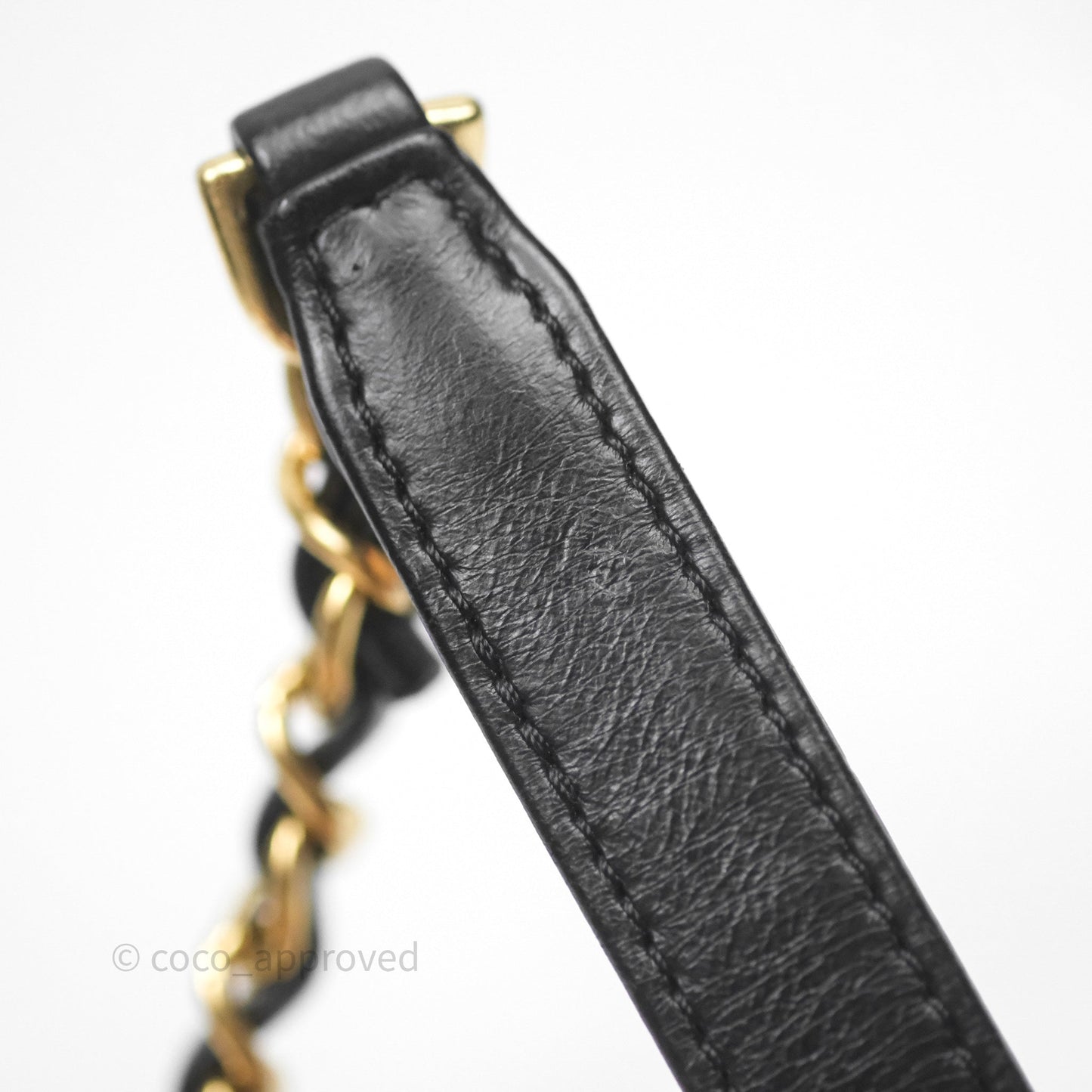 Chanel Quilted Color Match Chain Flap Black Lambskin Gold Hardware