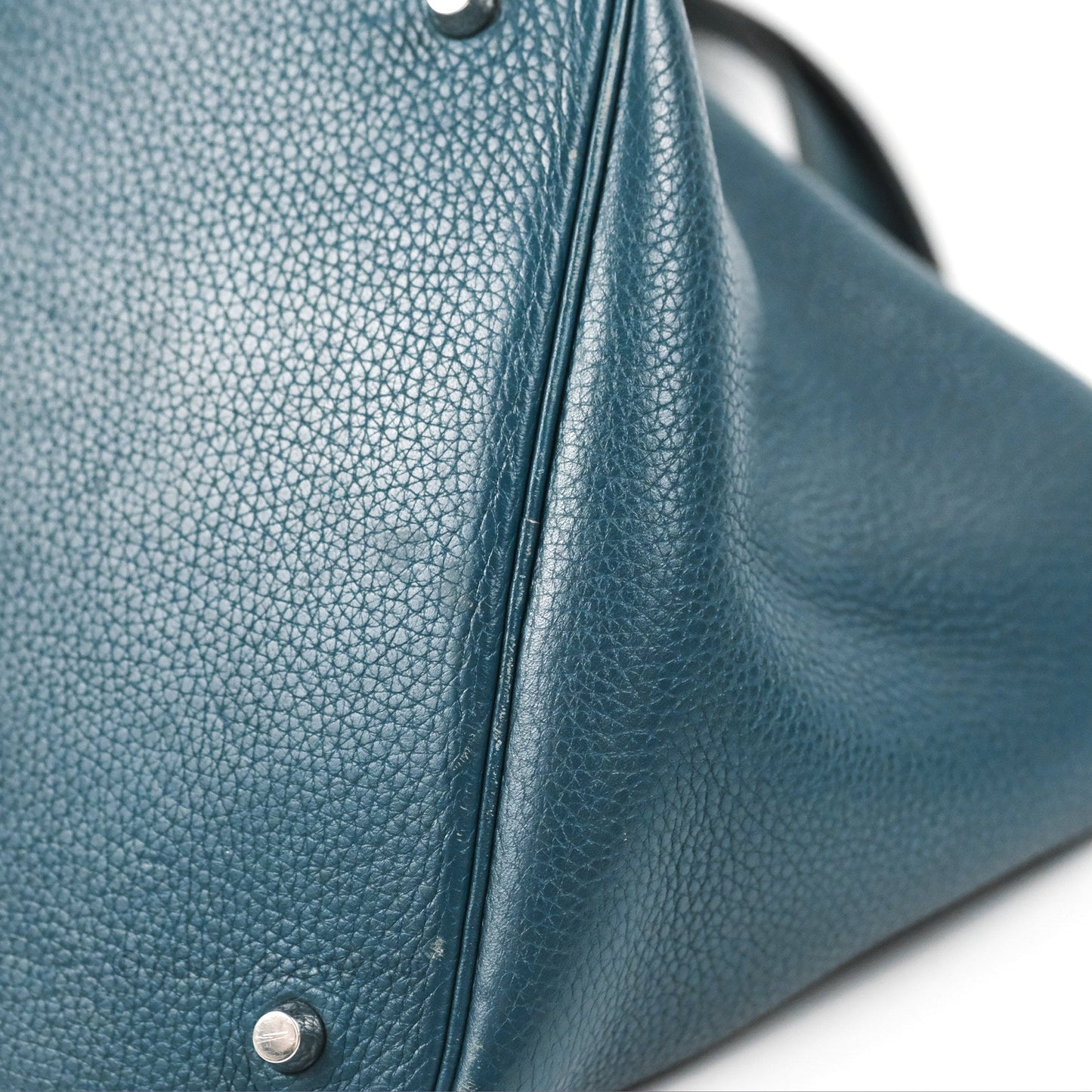 Hermès Picotin 22 Vert Bosphore Clemence Silver Hardware