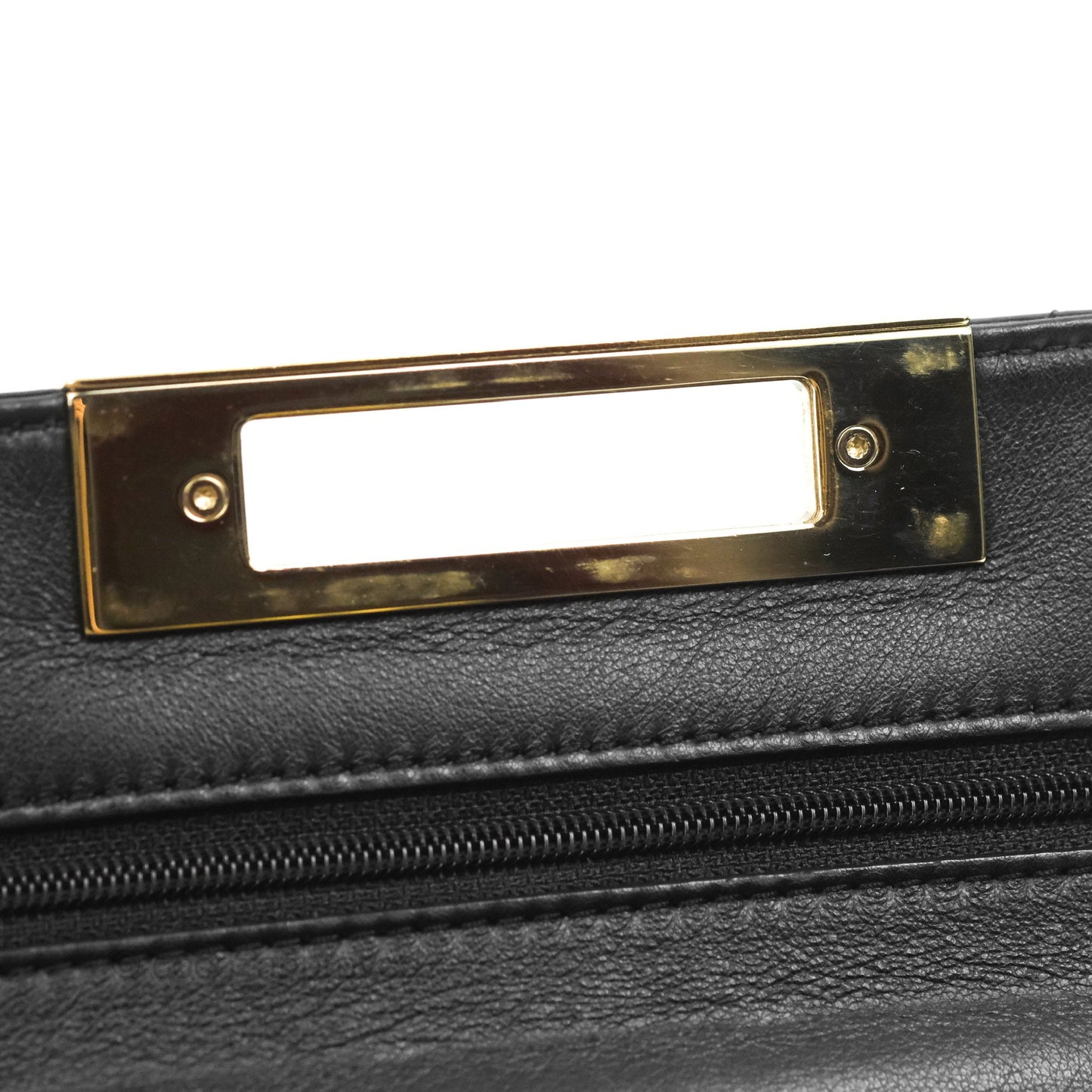 Chanel Golden Class Wallet On Chain WOC Black Patent Gold Hardware