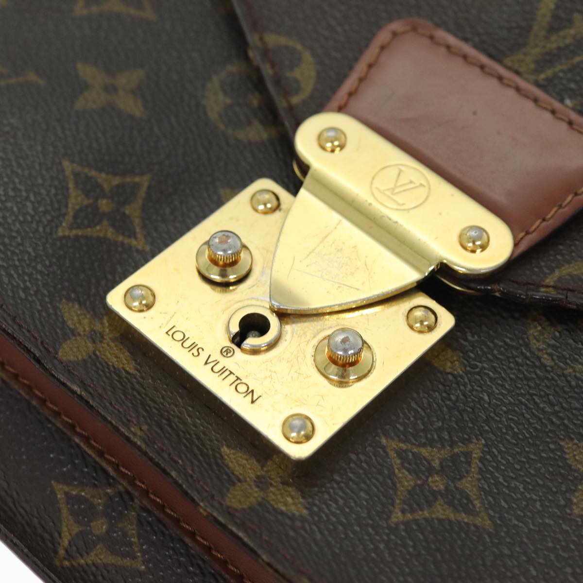 LOUIS VUITTON Monogram Monceau Hand Bag 2way M51185 LV 74124