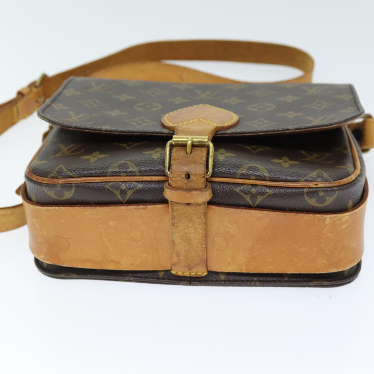 LOUIS VUITTON Monogram Cartouchiere MM Shoulder Bag M51253 LV 74129
