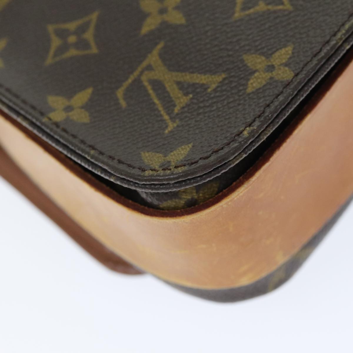 LOUIS VUITTON Monogram Cartouchiere MM Shoulder Bag M51253 LV 74129