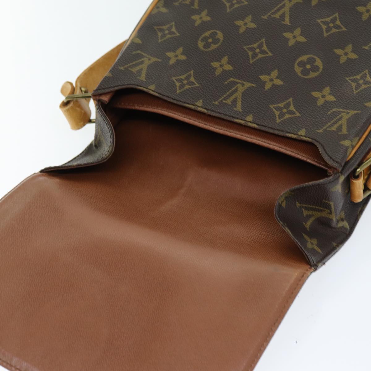 LOUIS VUITTON Monogram Cartouchiere MM Shoulder Bag M51253 LV 74129