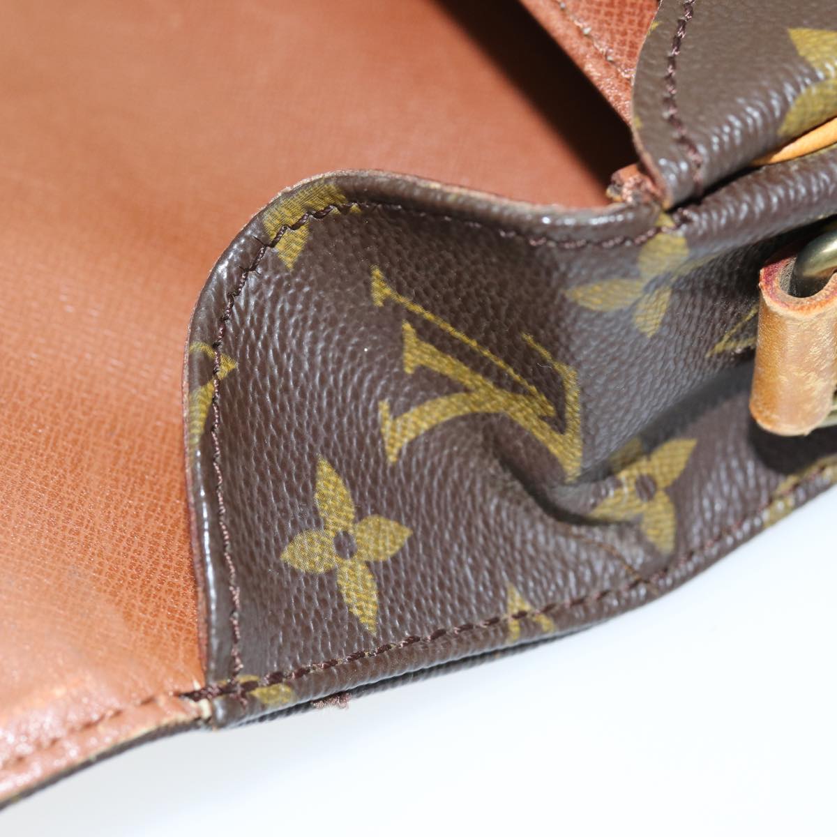 LOUIS VUITTON Monogram Cartouchiere MM Shoulder Bag M51253 LV 74129