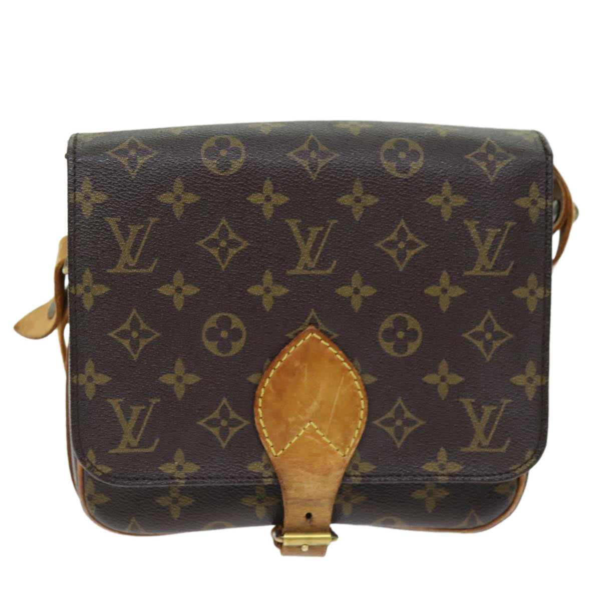 LOUIS VUITTON Monogram Cartouchiere MM Shoulder Bag M51253 LV 74129