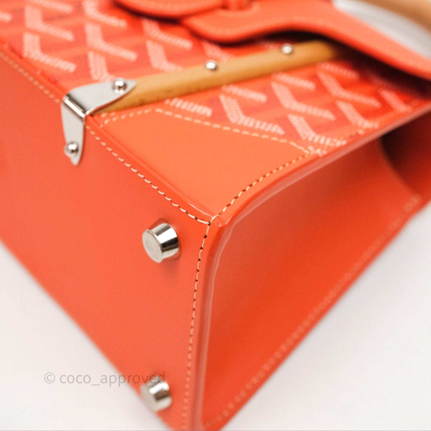 Goyard Saïgon Structuré Mini Bag Orange Goyardine Canvas
