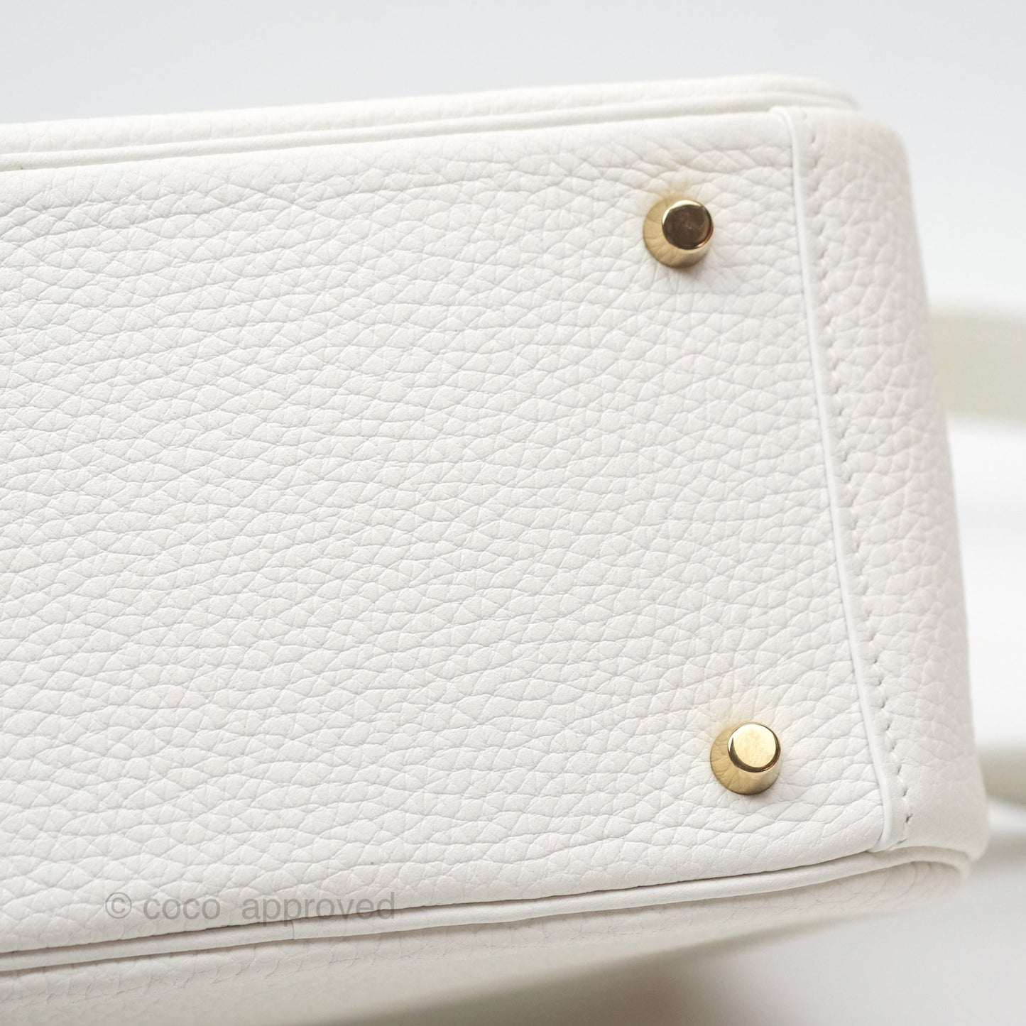 Hermès Mini Lindy 20 New White 0U Clemence Gold Hardware