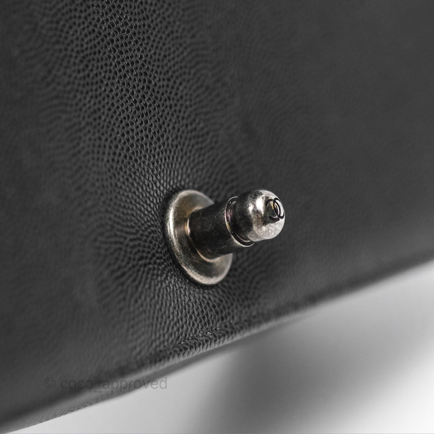Chanel Quilted Medium Boy Black Caviar Ruthenium Hardware