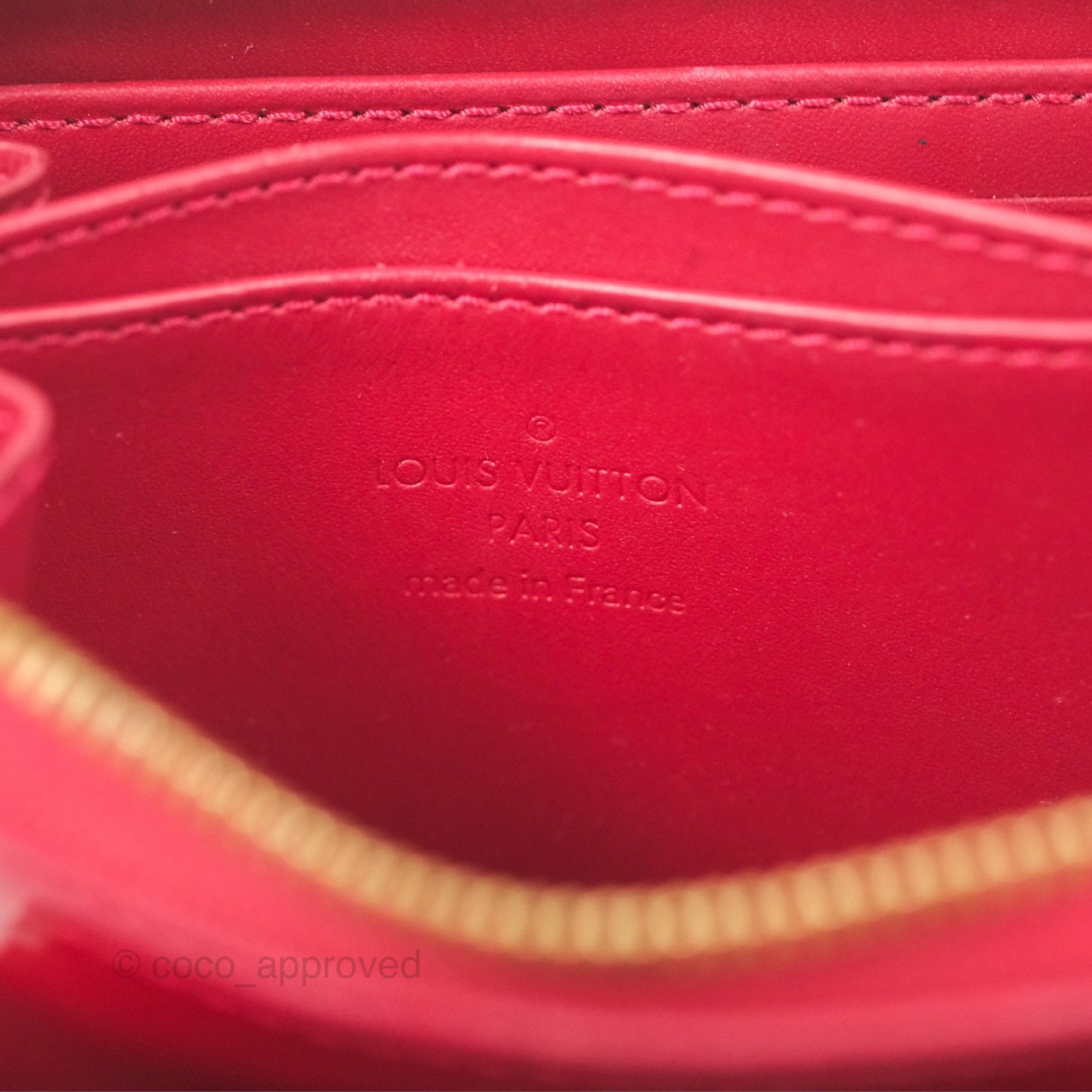 Louis Vuitton Vernis Zippy Coin Purse Rouge Grenadine Patent