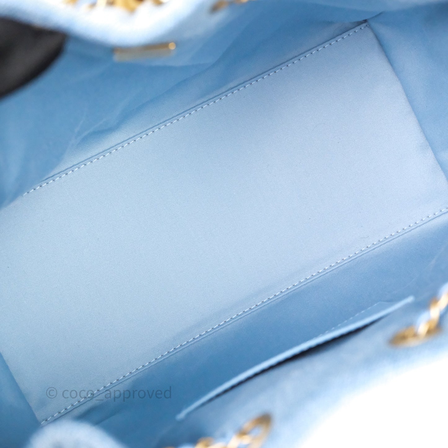 Chanel 25 Small Hobo Blue Washed Denim Aged Gold Hardware