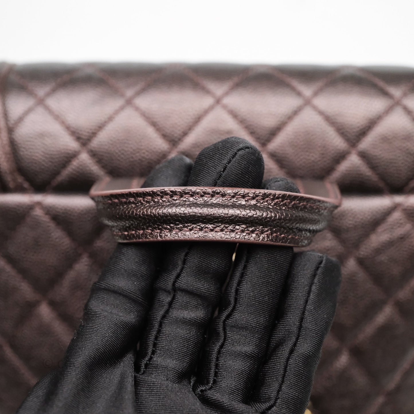Chanel Quilted Filigree Backpack Purple Iridescent Burgundy Caviar Aged Gold Hardware