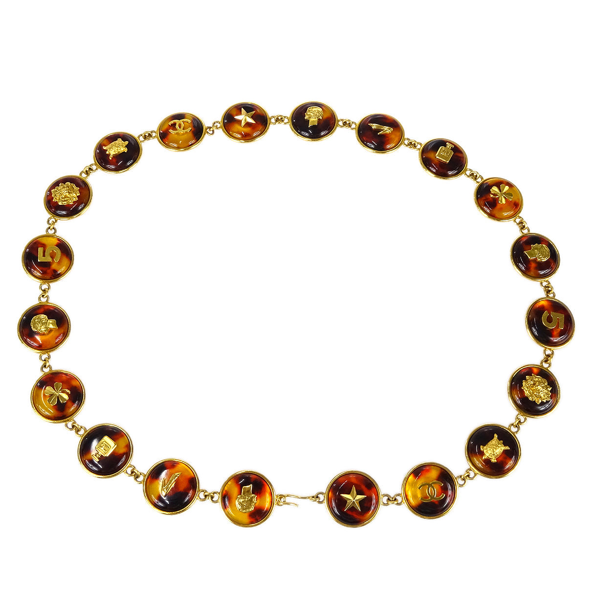 Luxury Chanel 1997 spring Tortoiseshell Chain Belt