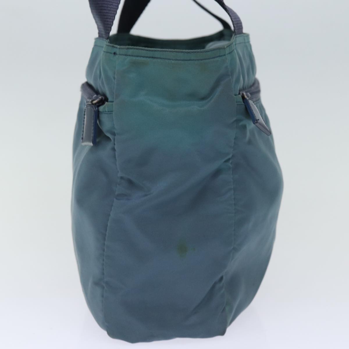 Luxury PradaTote Bag Nylon Turquoise Blue 74200
