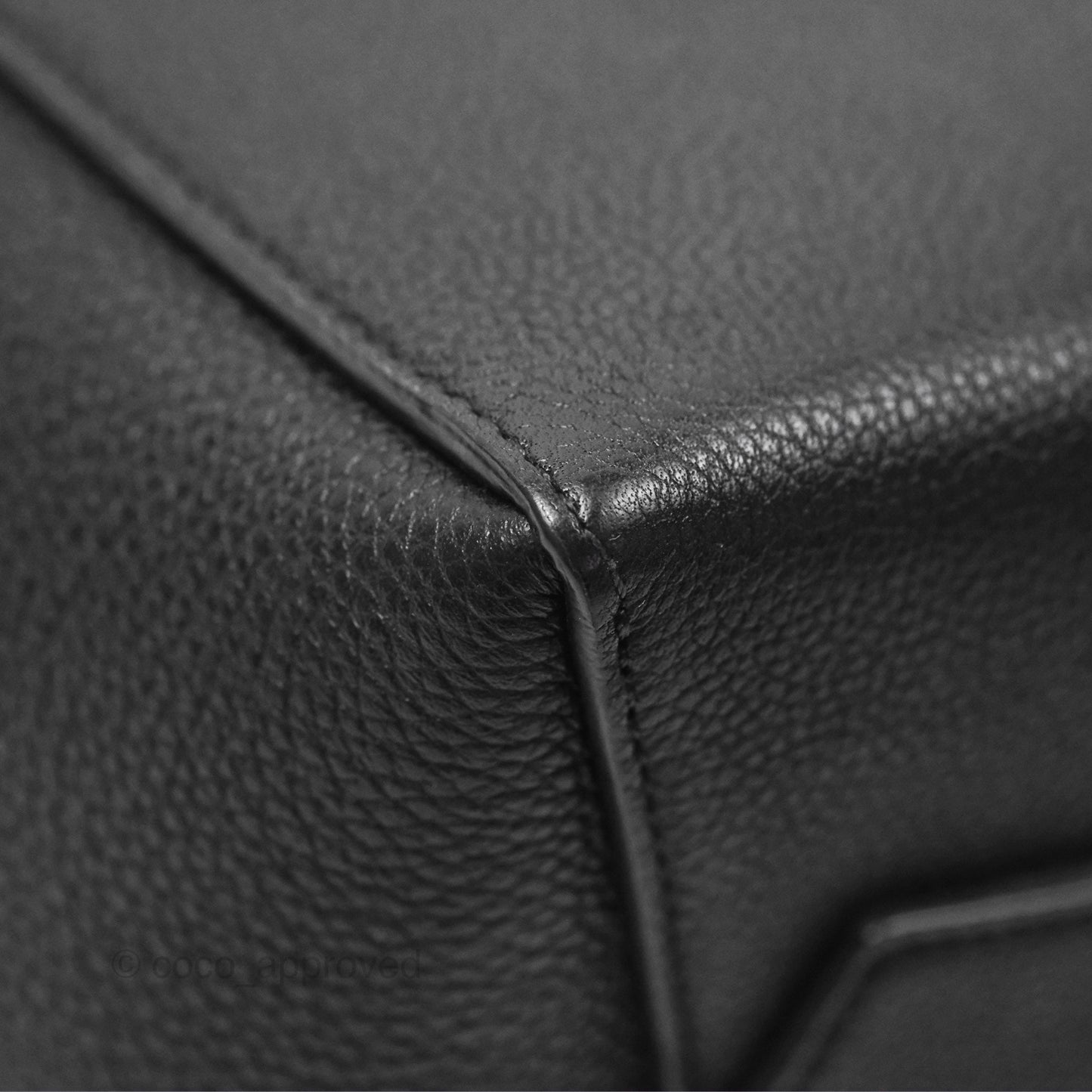 Celine Small Sangle Bucket Bag Black Grained Calfskin Gold Hardware