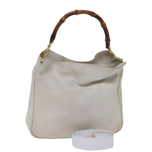 Luxury Gucci Trending 2025 Bamboo Shoulder Bag Leather 2way White 001 3444 1638  74231