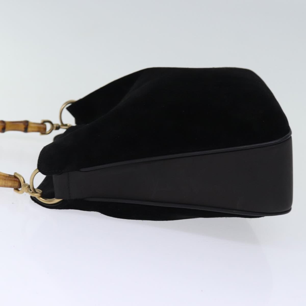 Luxury Gucci Trending 2025 Bamboo Shoulder Bag Suede 2way Black 001 1998 1638  74235