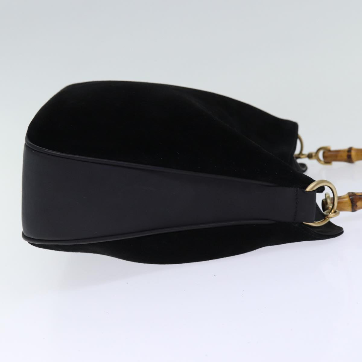 Luxury Gucci Trending 2025 Bamboo Shoulder Bag Suede 2way Black 001 1998 1638  74235