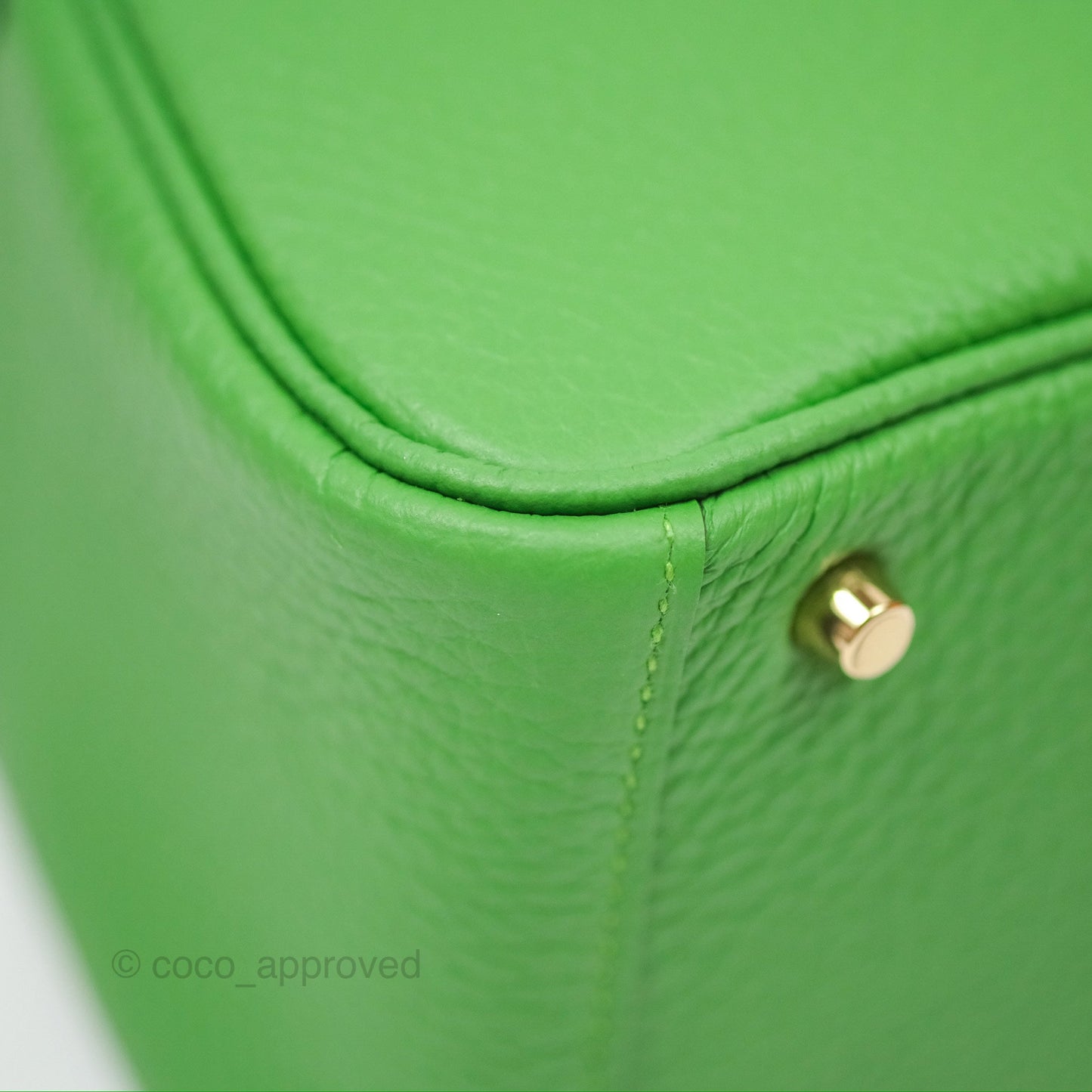 Hermès Mini Lindy 20 Vert Yucca A8 Clemence Gold Hardware